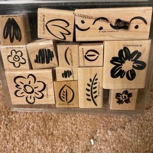 Stampin Up Wooden Rubber Stamps